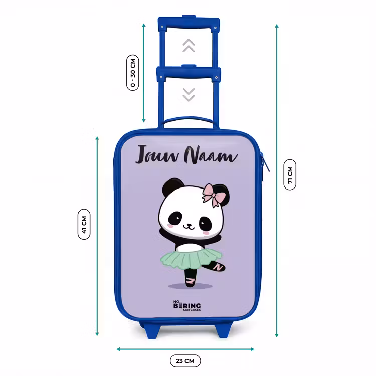 Kinderkoffer met naam - Blauw - Kawai - Ballet - Panda — 6