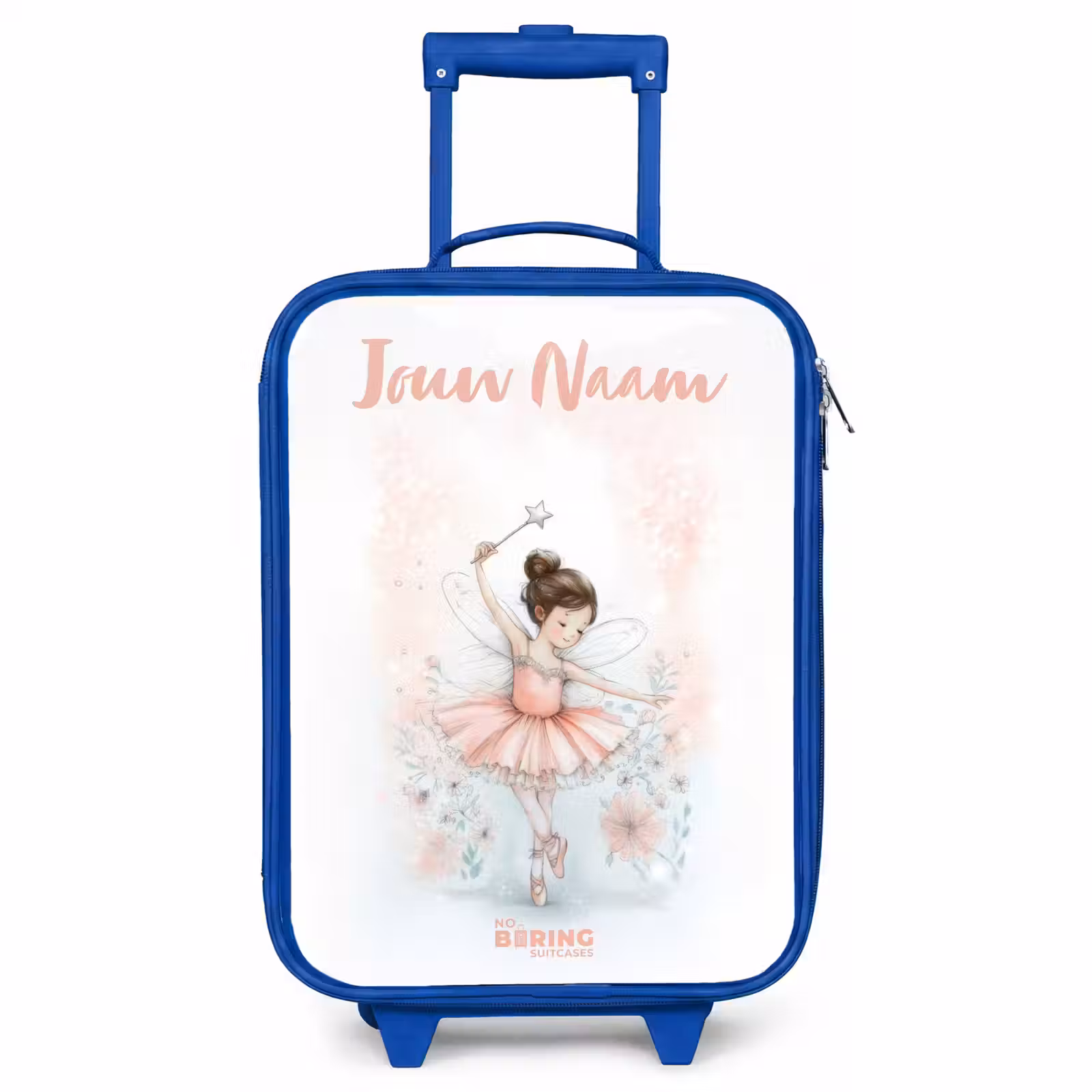 Kinderkoffer met naam - Blauw - Ballerina - Elf - Fee — 1