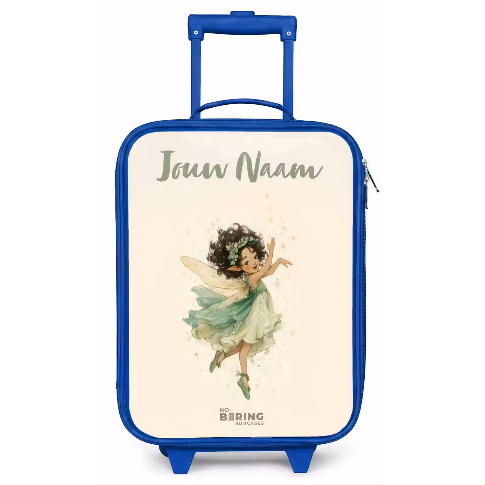 Kinderkoffer met naam - Blauw - Dansende bosfee — 1