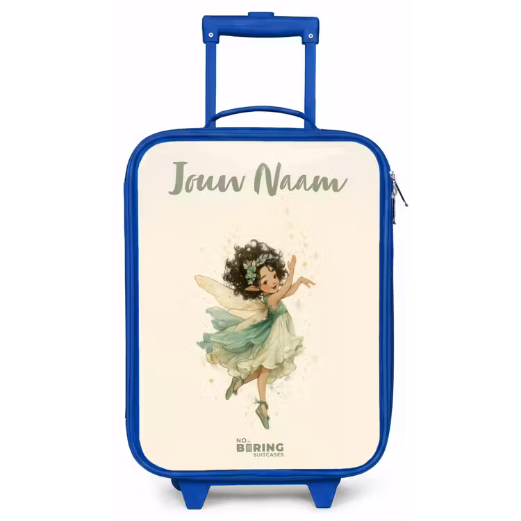 Kinderkoffer met naam - Blauw - Dansende bosfee — 1