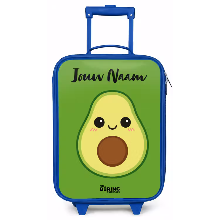 Kinderkoffer met naam - Blauw - Kawai - Avocado - Groen — 1