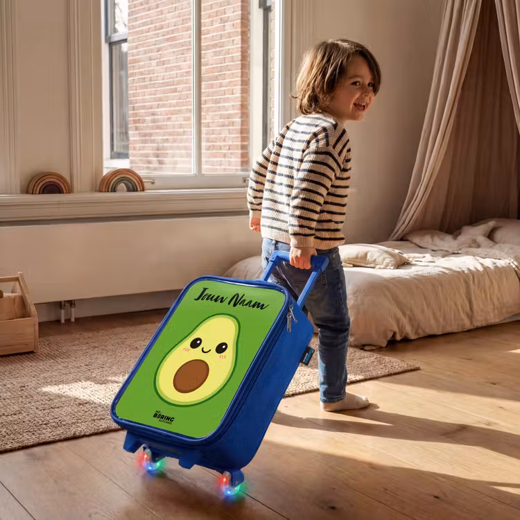 Kinderkoffer met naam - Blauw - Kawai - Avocado - Groen — 3