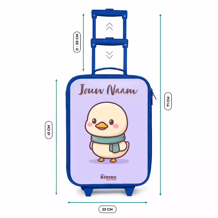 Kinderkoffer met naam - Blauw - Kawai - Eend - Sjaal — 6