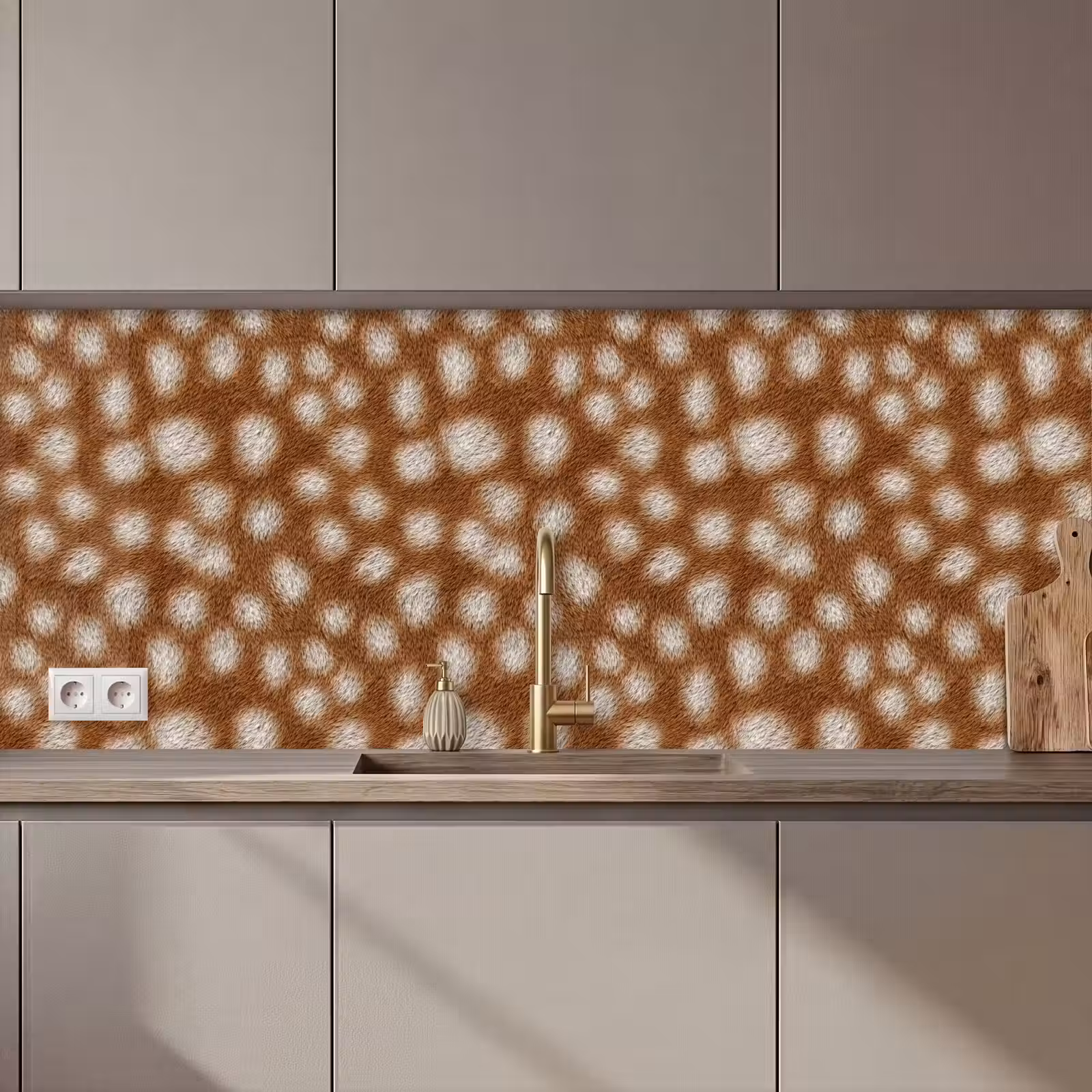 Keuken achterwand - Hert - Vacht - Bruin — 1