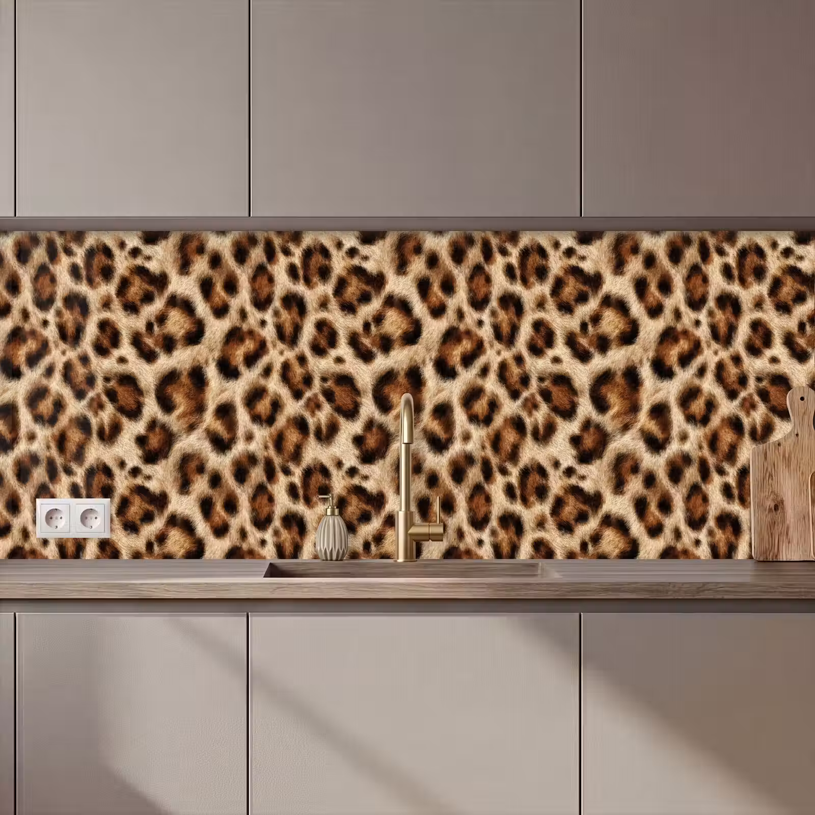 Keuken achterwand - Luipaard - Vacht - Bruin — 1