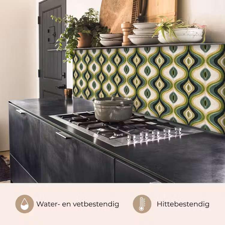 Keuken achterwand - Abstract - Ritmisch - Groen — 5
