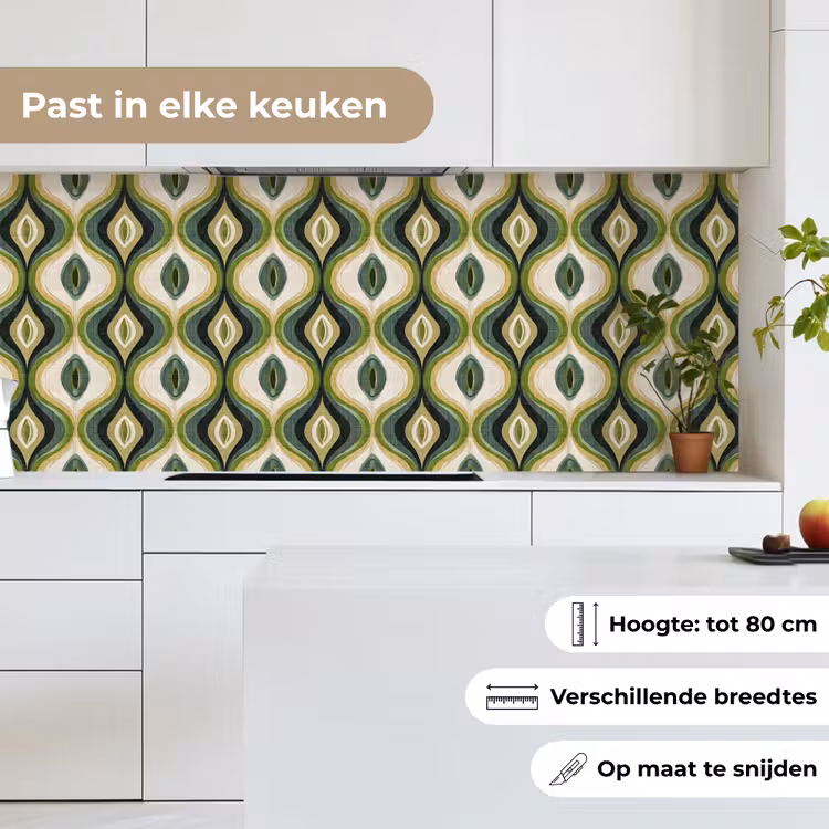 Keuken achterwand - Abstract - Ritmisch - Groen — 7