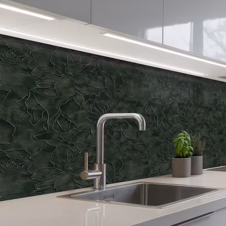 Keuken achterwand - Bloemen - Lijnen - Groen — 2