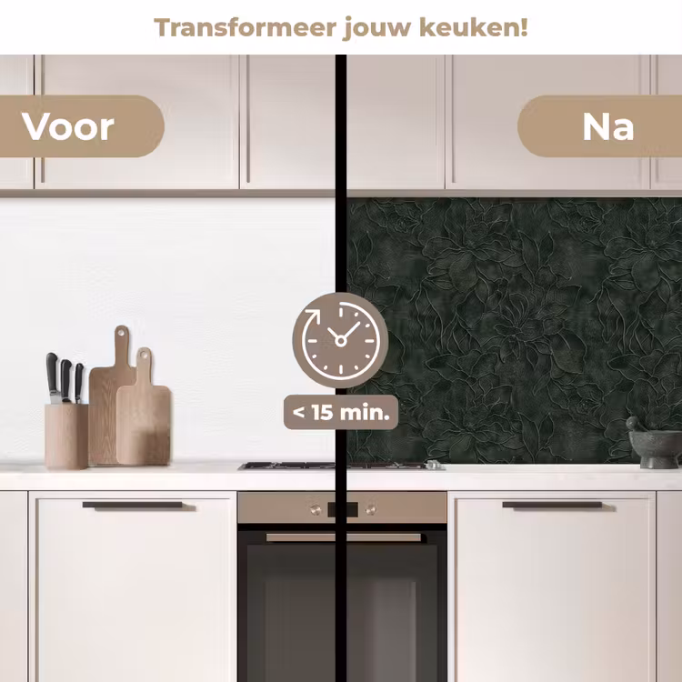Keuken achterwand - Bloemen - Lijnen - Groen — 3