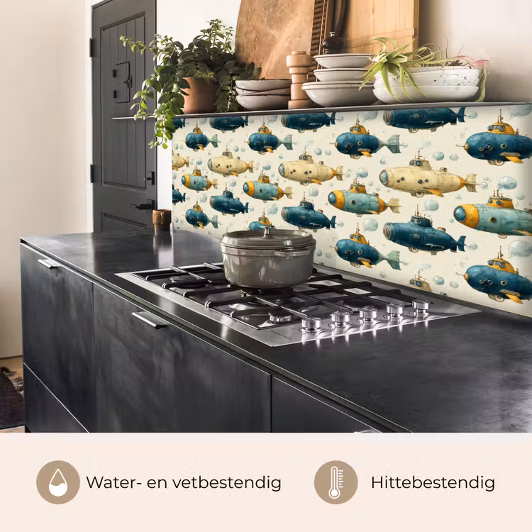 Keuken achterwand - Duikboot - Fantasie - Kleurrijk — 5