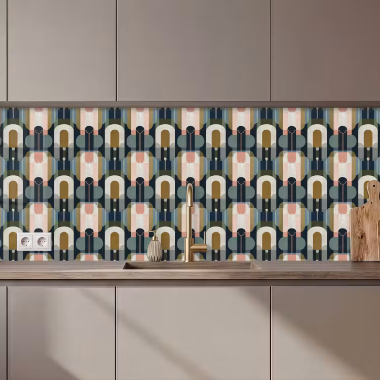 Keuken achterwand - Geografisch - Modern - Kleurrijk — 1