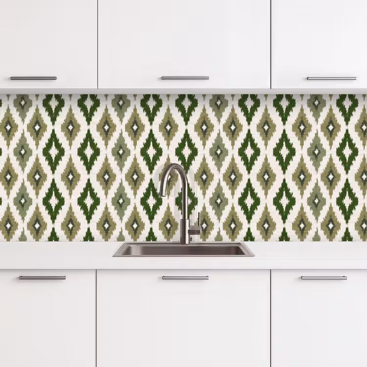 Keuken achterwand - Geografisch - Ruitmotief - Groen — 4