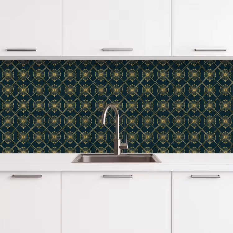 Keuken achterwand - Geometrisch - Elegant - Groen — 4