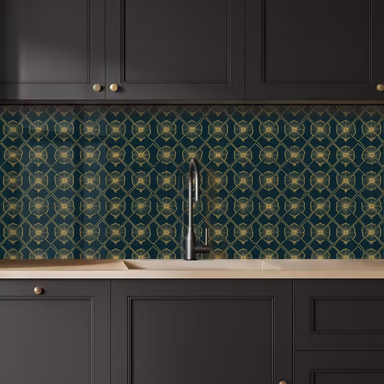 Keuken achterwand - Geometrisch - Elegant - Groen — 6