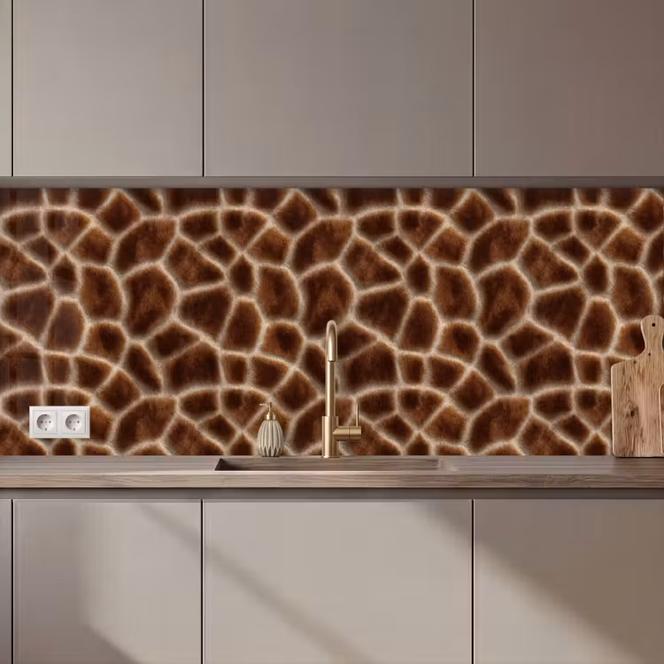Keuken achterwand - Giraf - Vacht - Bruin — 1
