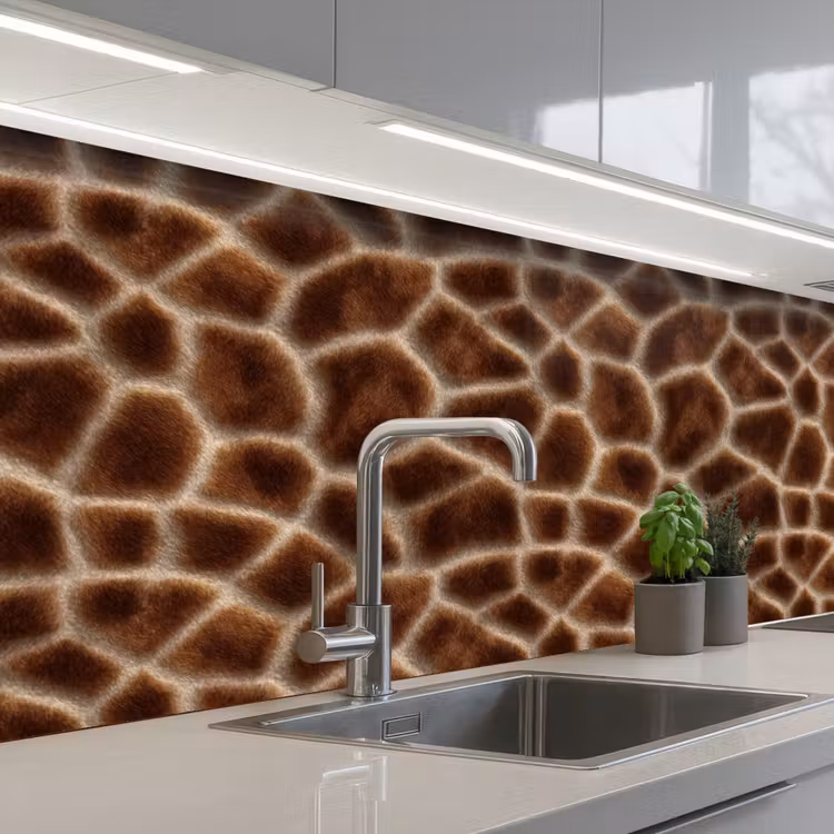 Keuken achterwand - Giraf - Vacht - Bruin — 2
