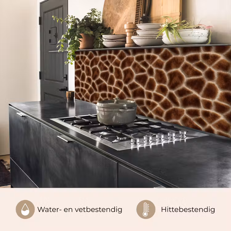 Keuken achterwand - Giraf - Vacht - Bruin — 5