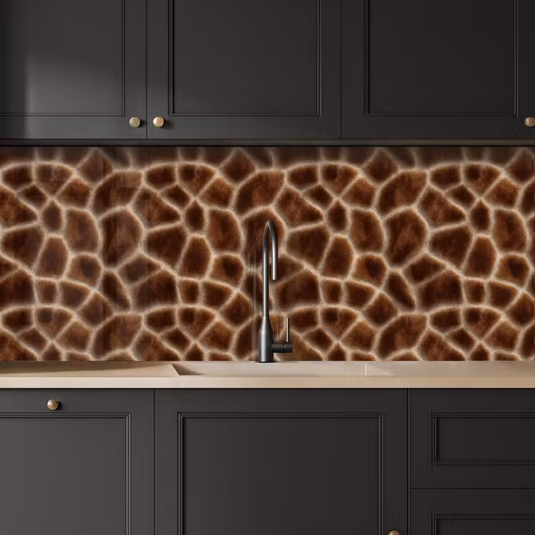 Keuken achterwand - Giraf - Vacht - Bruin — 6