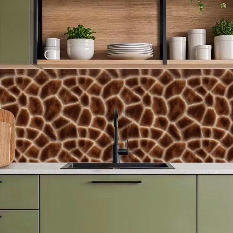 Keuken achterwand - Giraf - Vacht - Bruin — 8