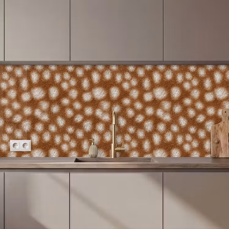 Keuken achterwand - Hert - Vacht - Bruin — 1