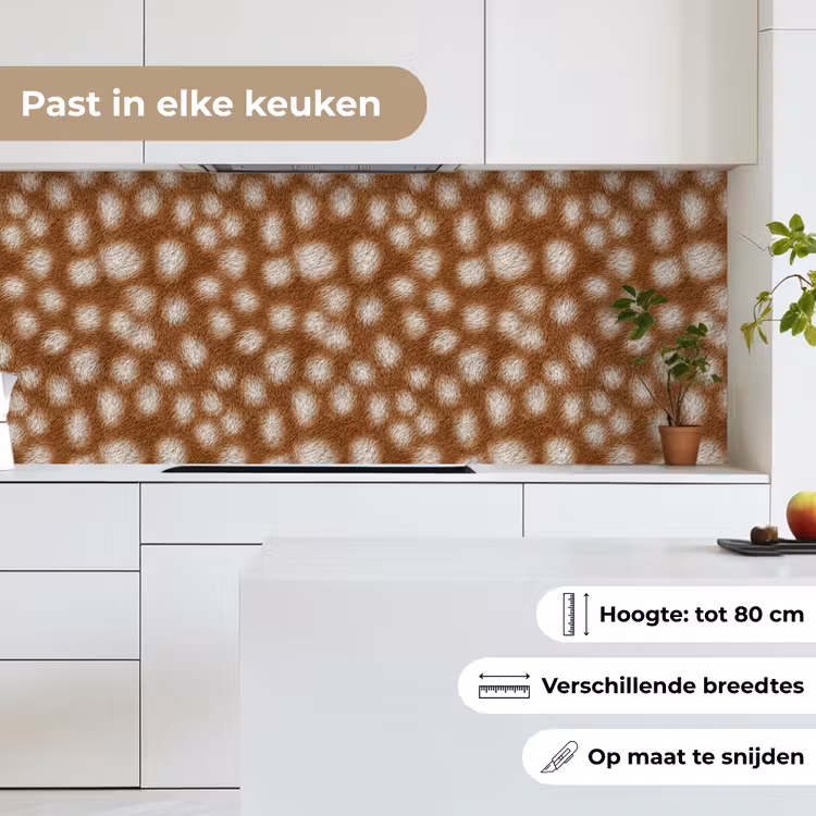Keuken achterwand - Hert - Vacht - Bruin — 7