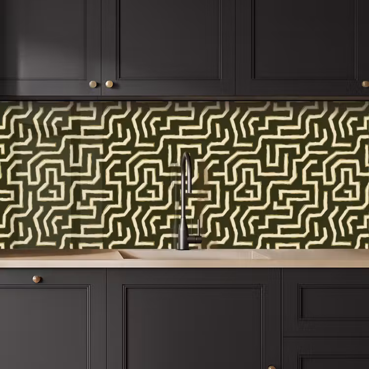 Keuken achterwand - Lijnen - Abstract - Groen — 6