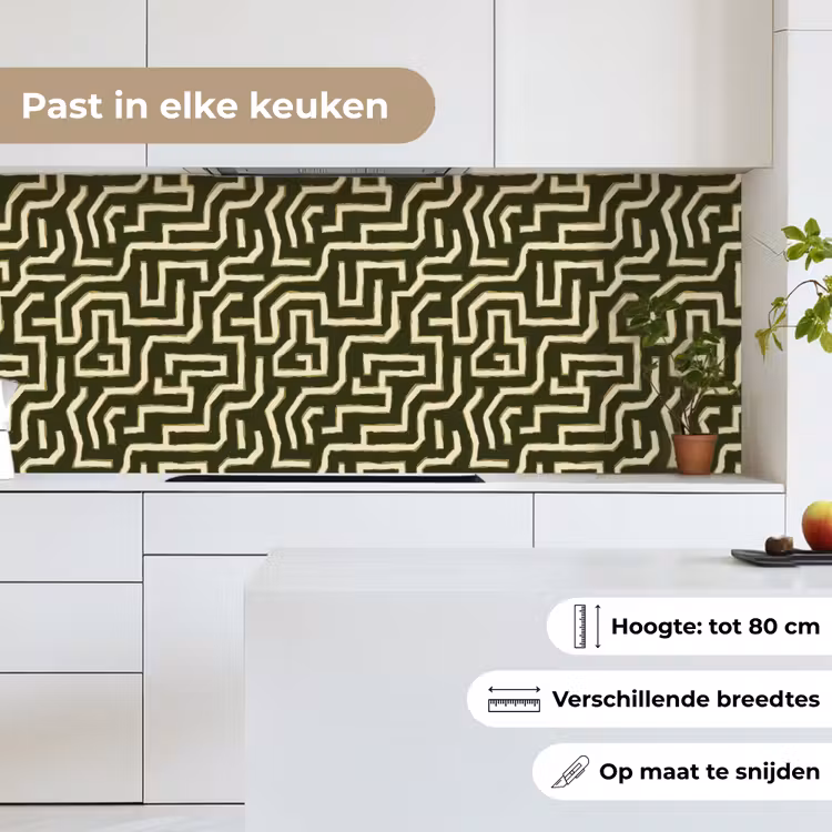 Keuken achterwand - Lijnen - Abstract - Groen — 7