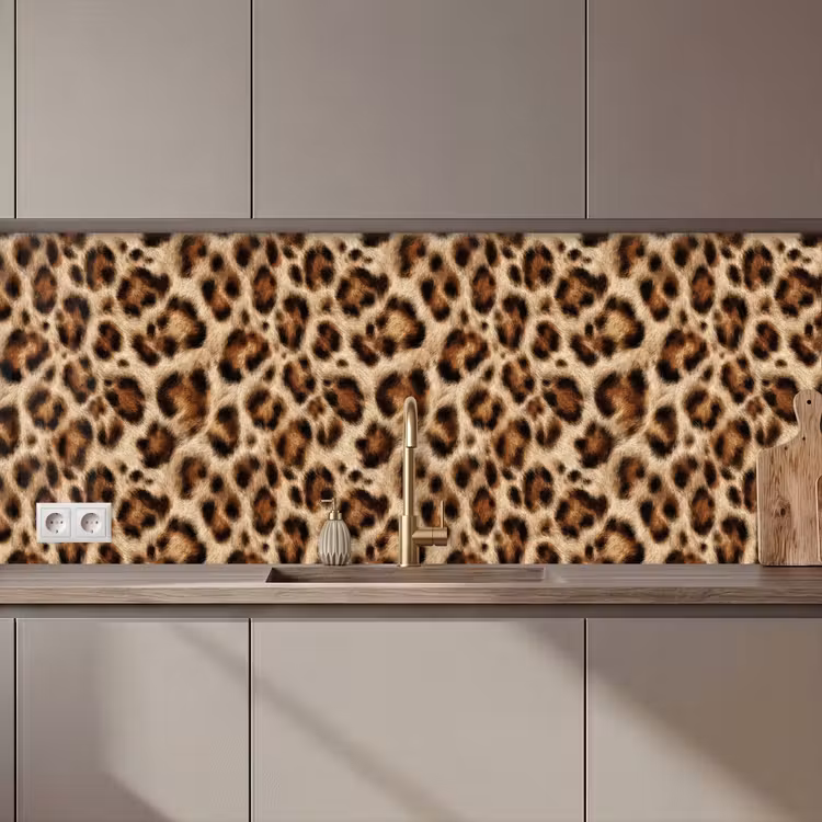 Keuken achterwand - Luipaard - Vacht - Bruin — 1