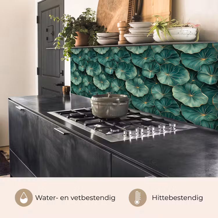 Keuken achterwand - Patroon - Bladeren - Groen — 5
