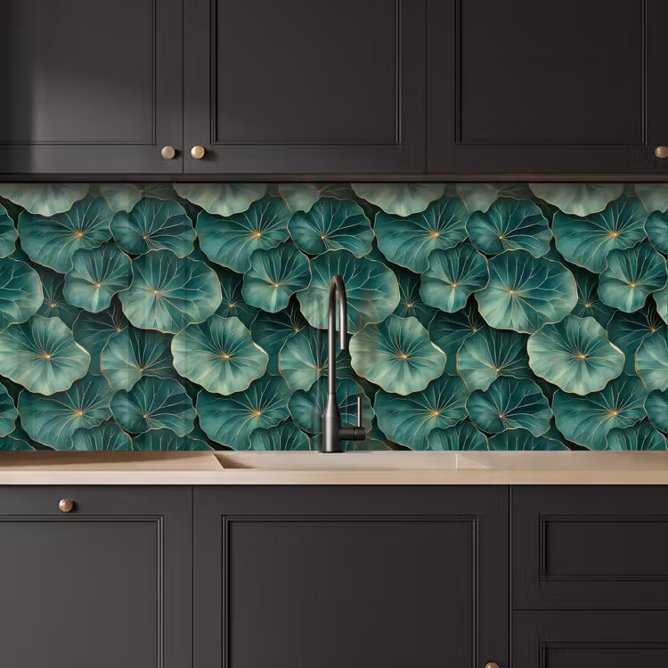 Keuken achterwand - Patroon - Bladeren - Groen — 6