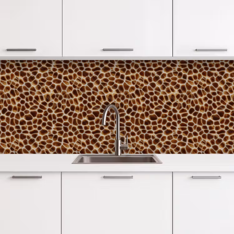 Keuken achterwand - Schildpad - Patroon - Bruin — 4