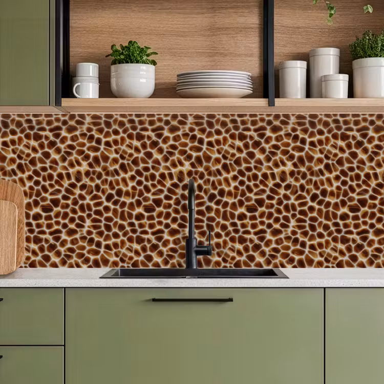 Keuken achterwand - Schildpad - Patroon - Bruin — 8