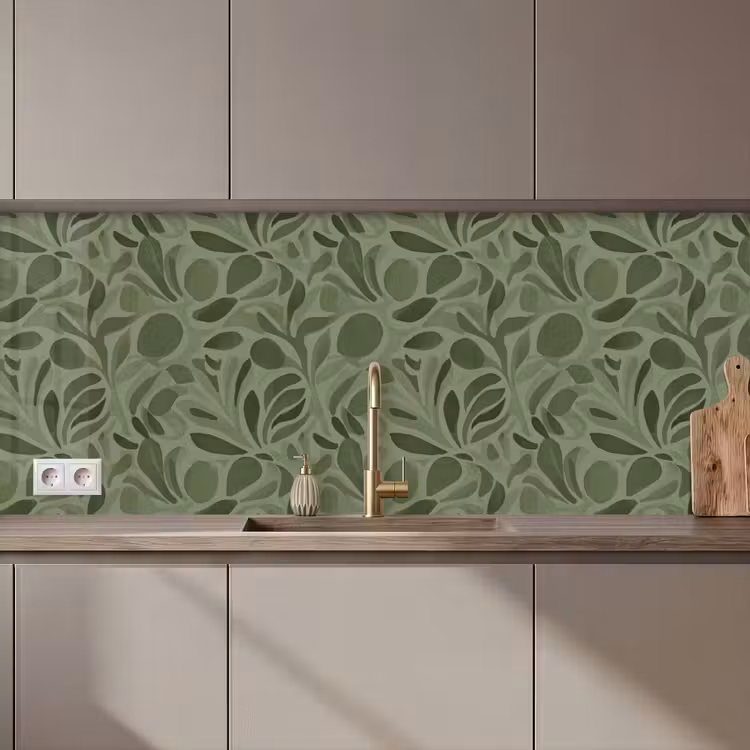 Keuken achterwand - Sereen - Bladeren - Groen — 1