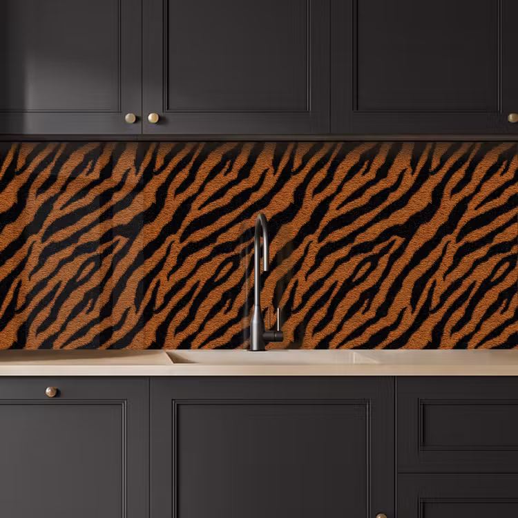 Keuken achterwand - Tijger - Vacht - Zwart — 6
