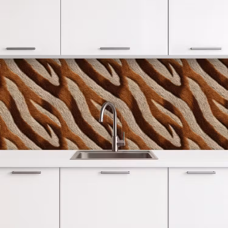 Keuken achterwand - Zebra - Patroon - Bruin — 4