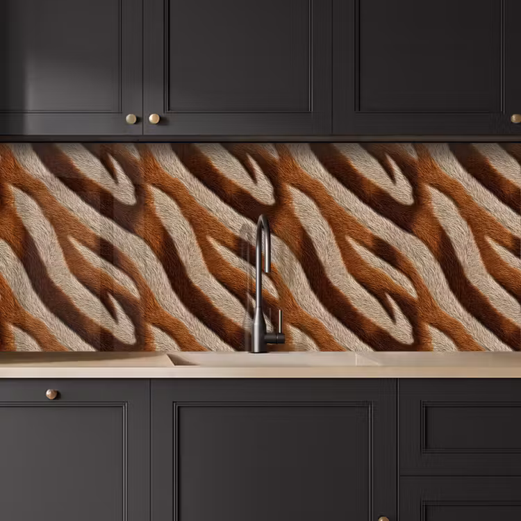 Keuken achterwand - Zebra - Patroon - Bruin — 6