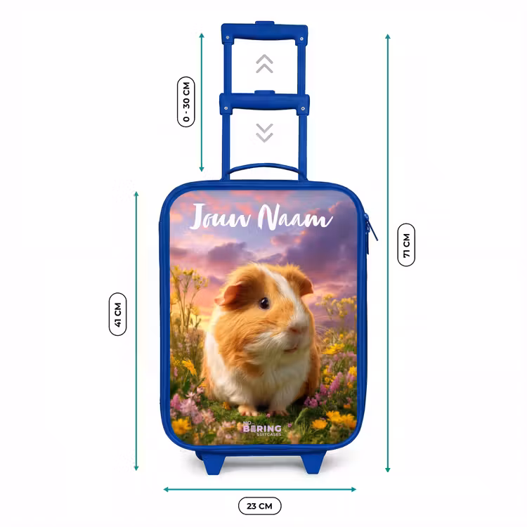 Kinderkoffer met naam - Blauw - Cavia - Natuur - Dier — 6