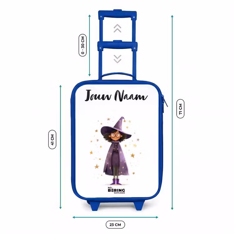 Kinderkoffer met naam - Blauw - De paarse tovenaarsmantel — 6