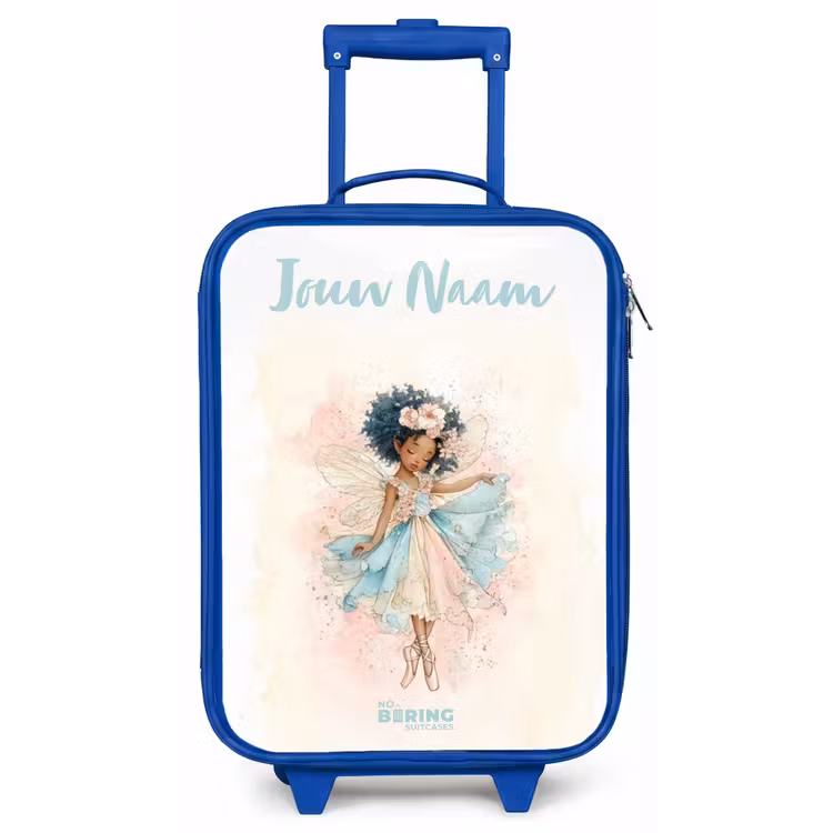 Kinderkoffer met naam - Blauw - Elf - Ballet - Kleurrijk — 1