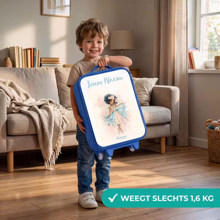 Kinderkoffer met naam - Blauw - Elf - Ballet - Kleurrijk — 2