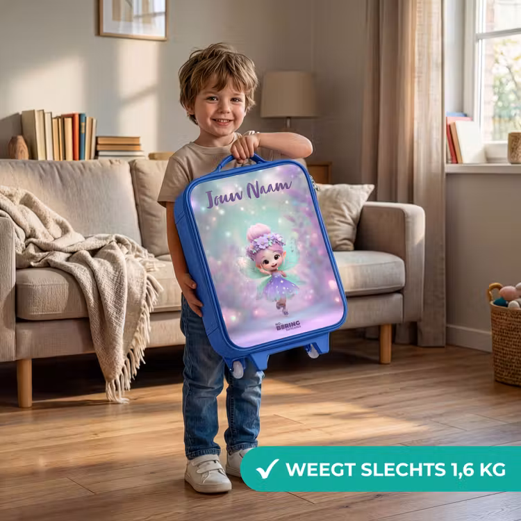 Kinderkoffer met naam - Blauw - Elf - Tover - Magisch — 2