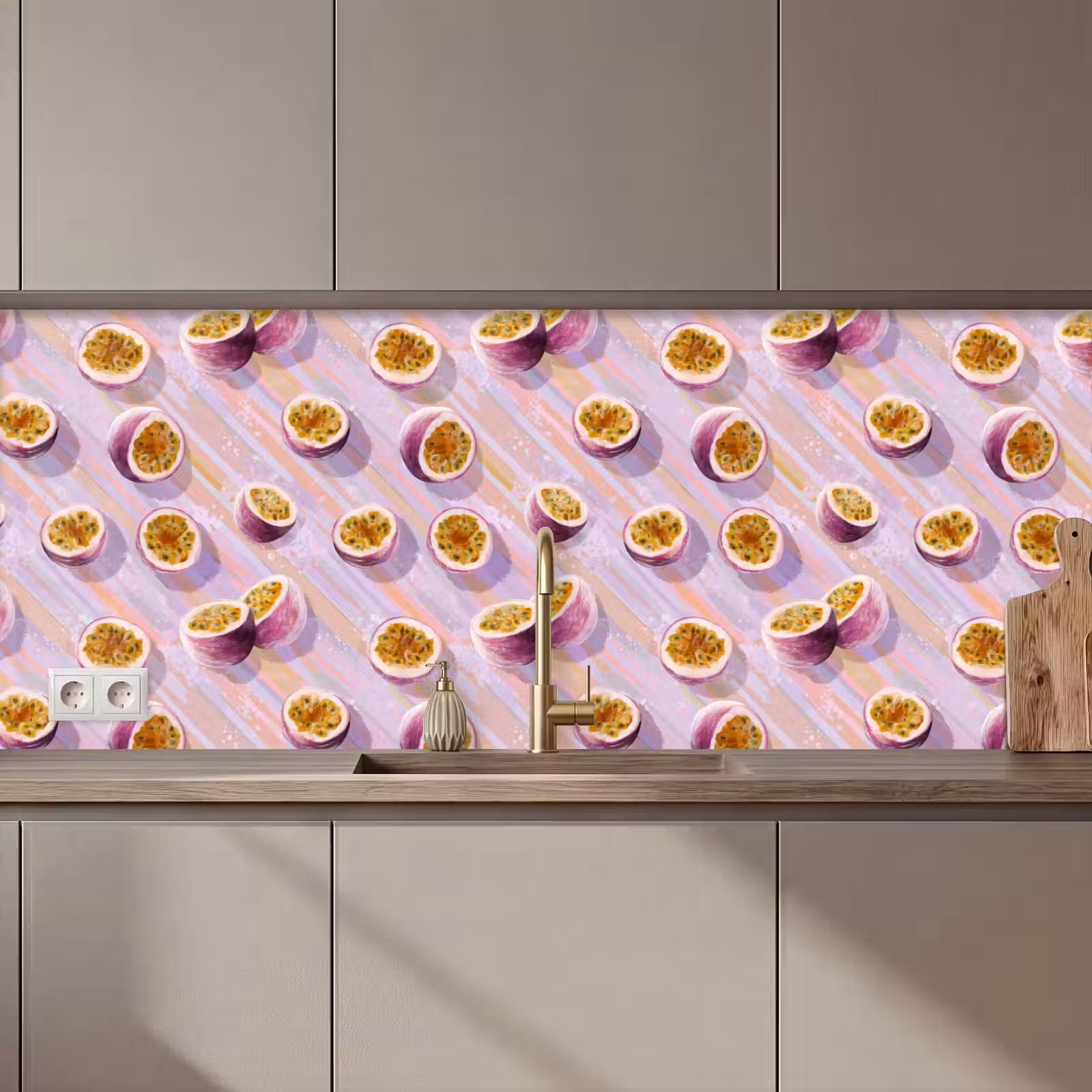 Keuken achterwand - Passievrucht - Tropisch - Paars — 1