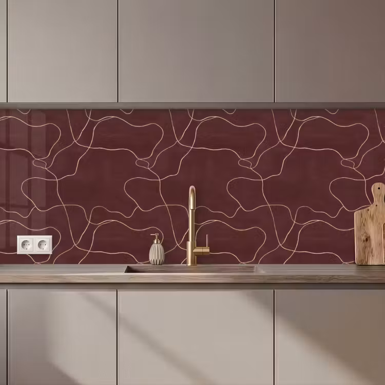 Keuken achterwand - Abstract - Modern - Bruin — 1