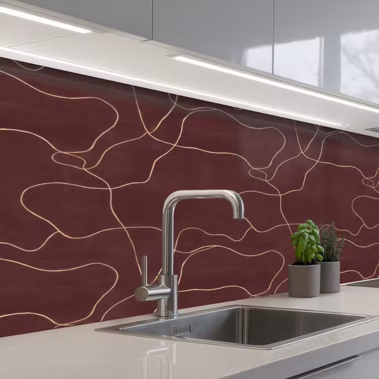 Keuken achterwand - Abstract - Modern - Bruin — 2