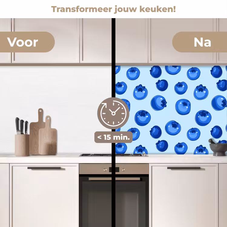 Keuken achterwand - Bessen - Modern - Blauw — 3