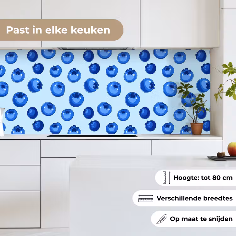 Keuken achterwand - Bessen - Modern - Blauw — 7