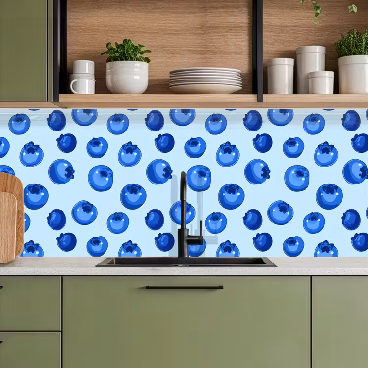 Keuken achterwand - Bessen - Modern - Blauw — 8