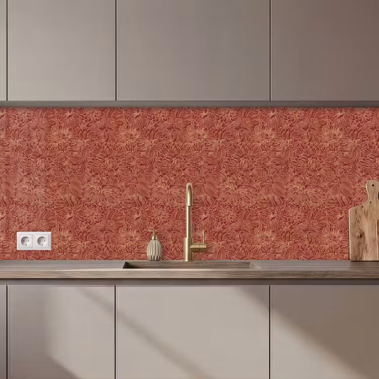 Keuken achterwand - Bloemen - Motief - Rood — 1