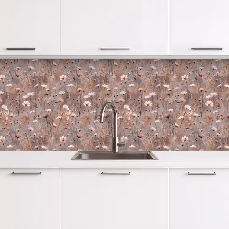 Keuken achterwand - Bloemen - Wild - Pastel — 4