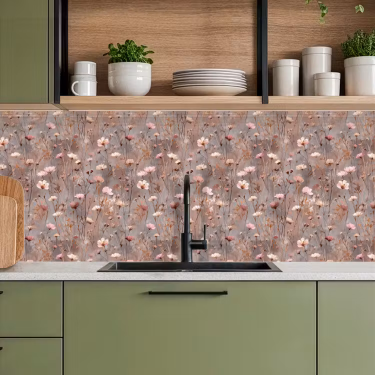 Keuken achterwand - Bloemen - Wild - Pastel — 8